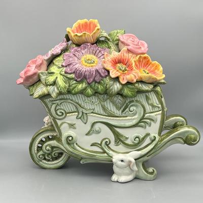 FITZ AND FLOYD "MADELINE'S GARDEN" COOKIE JAR
