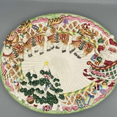 Fitz & Floyd Candy Lane Christmas Platter