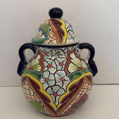  Talavera Mexican Pottery  Ginger Jar
