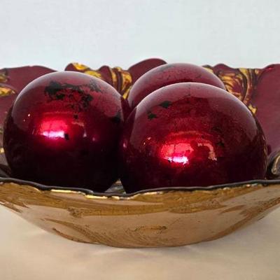Decorative Glass Bowl Of Orbs