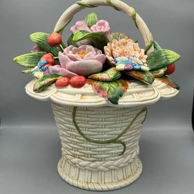 Old World Rabbits Cookie Jar by Fitz & Floyd
