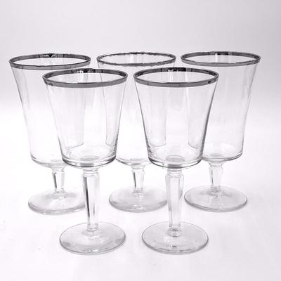 5 Lenox Platinum Rimmed Lenox Glasses