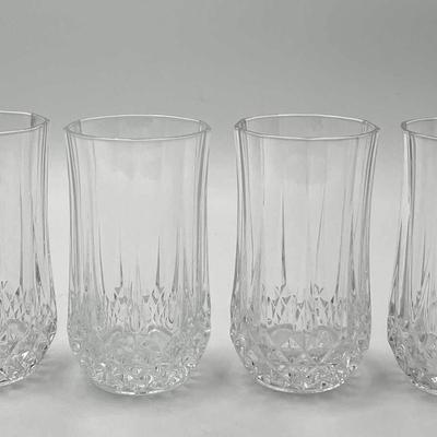 Cristal D'Arques Longchamp highball glasses. 
