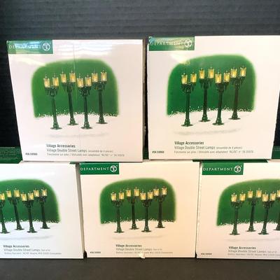 Five Sets Of Four Street Lights For Your Christmas Village