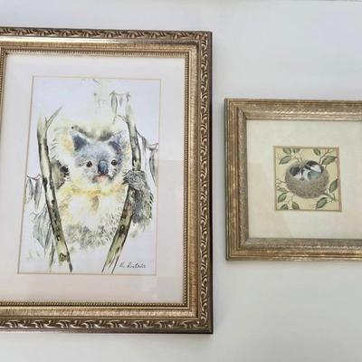 Local Artist K Rintala Painting  & Bird Print