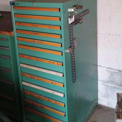 Lista Industrial Tool Storage Cabinet – 55" Tall, 29" Deep, 22" Wide, Fully Loaded with Tools