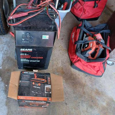 Sears Battery Charger/ Starter Black And Decker Jump Starter