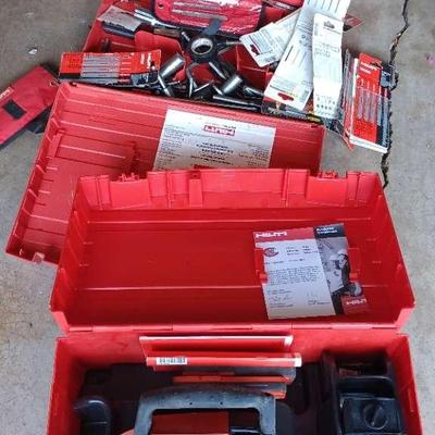 Hilti PR 20 Survey Tool, Drill Bits, Saw Blades & Cordless Drill Lot – Untested
