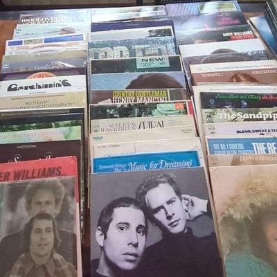 Lot of Vintage Vinyl Records – Simon & Garfunkel, The Beach Boys, Roger Williams & More