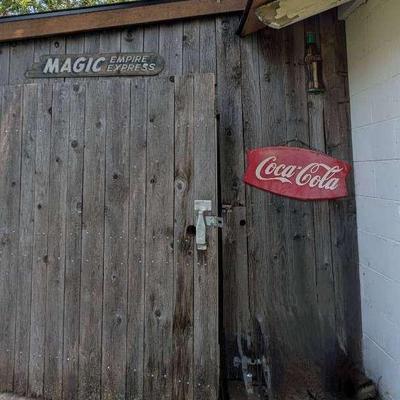 3 Vintage Signs – 2 Coca-Cola & 1 Magic Empire Express