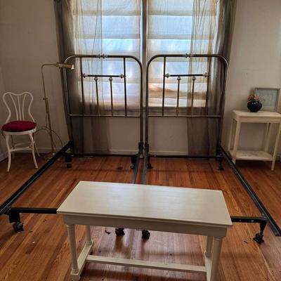 King Size Bed Frame Set – Includes Nightstand & Bench
