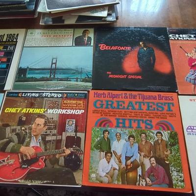 Lot of Vintage Vinyl Records – Chet Atkins, Herb Alpert, Mr. Acker Bilk, and More