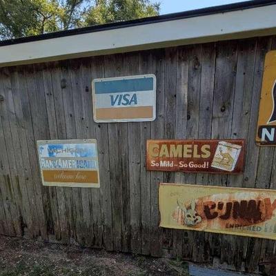 Vintage Signs – Visa, Bank Americard, Camel, Playboy Bunny