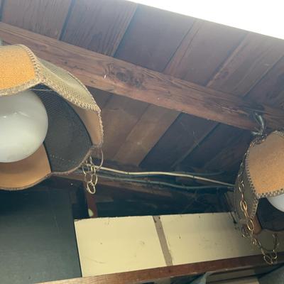 Pair Of Rattan Hanging Lights 
