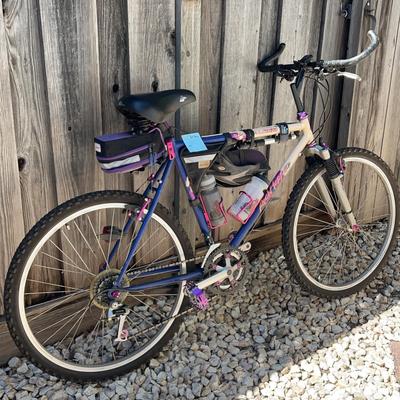 Specialized RockHopper Mountain Bike With Bell Helmet 