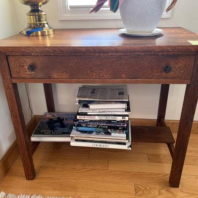 Solid Wood Single Drawer Desk Entry Table