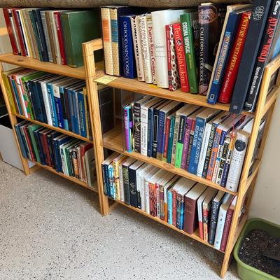 Wooden Bookshelves Storage Shelves Set Of Two-Books Not Included
