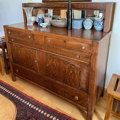 North-Western Furniture Mirror-Back Sideboard Buffet