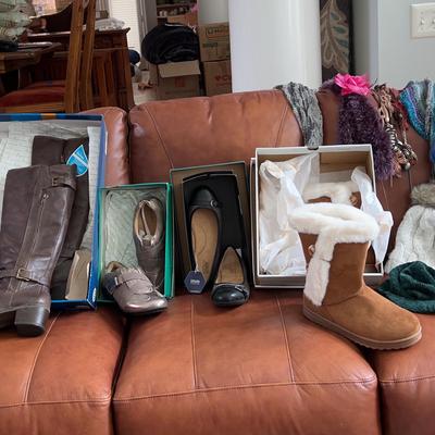 Various Shoes & Scarfs