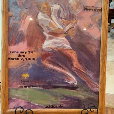 Tennis Tournament Framed Poster