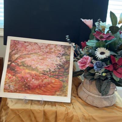 Cherry Blossom Print 2001 & Floral Arrangement