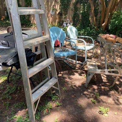 Sale Photo Thumbnail #107: 8 aluminum ladder and more