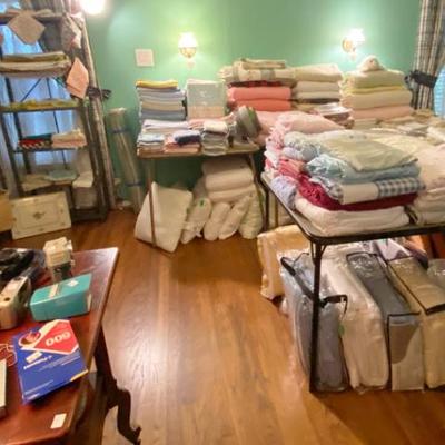 Sale Photo Thumbnail #71: 5 bedroom packed with quilts bedding, sheets, pillow cases and more