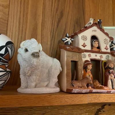 Sale Photo Thumbnail #14: white buffalo and nativity scene from peru