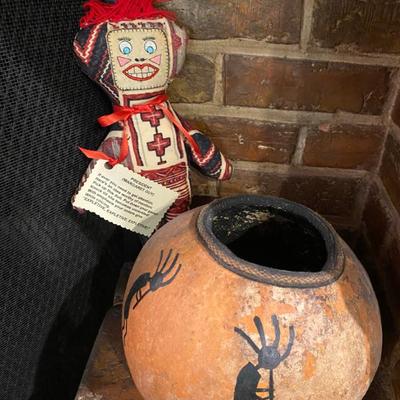 Sale Photo Thumbnail #52: dammit doll and santa fe pottery