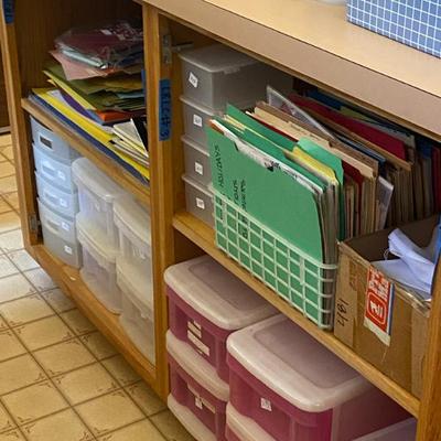 Sale Photo Thumbnail #84: 5 sewing room storage boxes and files