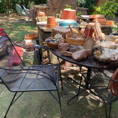 Sale Photo Thumbnail #111: 8 vintage wrought iron patio furniture