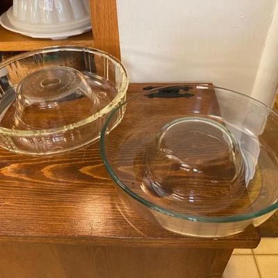 Sale Photo Thumbnail #36: Rare Glass Bundt cake pans Vintage Pyrex from France and QueenAnn Glass Bank