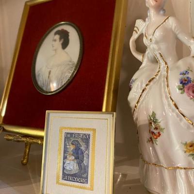 Sale Photo Thumbnail #16: antique hand painted portrait