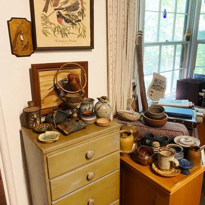 Sale Photo Thumbnail #3: 1960s chest and pottery from around the world