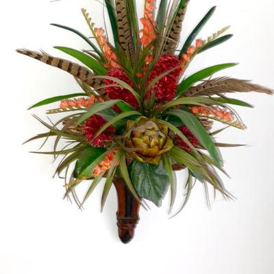 Sale Photo Thumbnail #36: Floral wall sconces 