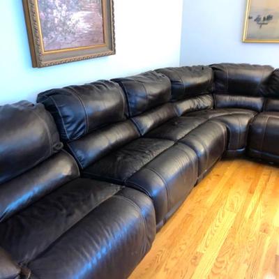 Leather sectional sofa