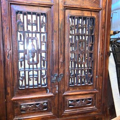 Sale Photo Thumbnail #45: Chinese framed cabinet mirror