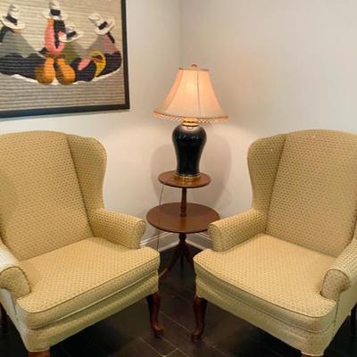 Sale Photo Thumbnail #25: Side wingback chairs