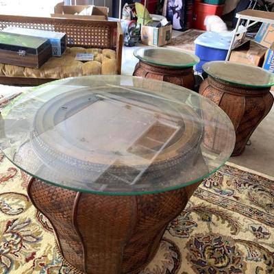 Sale Photo Thumbnail #55: Rattan tables
