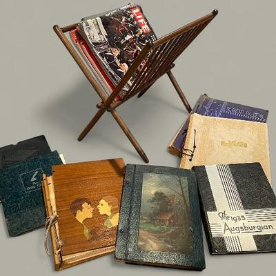 Vintage Scrapbook Collection, Vintage Life & Time Magazines, & Magazine Holder