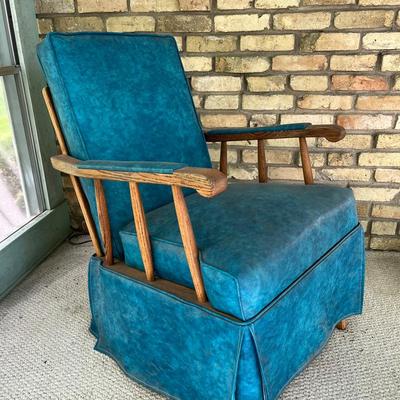Vintage Mid Century Reclining Accent Arm Chair 