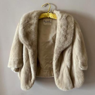 Vintage White Snow Mink Stole By Plymouth Furs