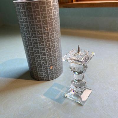 Swarovski Silver Crystal Candlestick Made in Austria