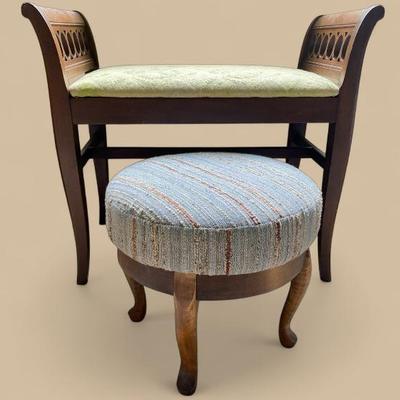 Vintage Bedside Stool & Bench 