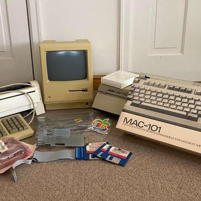 Vintage Working Mac Computer, Accessories, New In Box Keyboard, & Vintage Printers