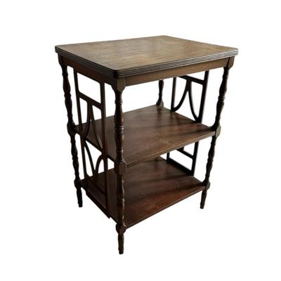 Vintage Arts And Crafts Bookstand 3 Tier Side Table 