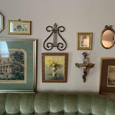Vintage Hollywood Regency French Style Art Collage Collection 