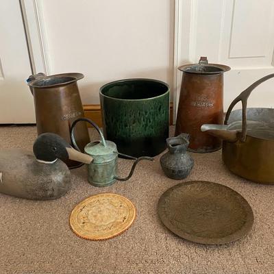 Vintage Haeger Pottery Piece, Copper Decor, Mallard & More!