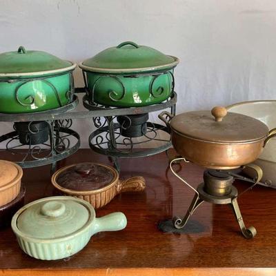 Globeware Atomic Green Enamelware, Dough Bowl, Soup Crocks Plus More