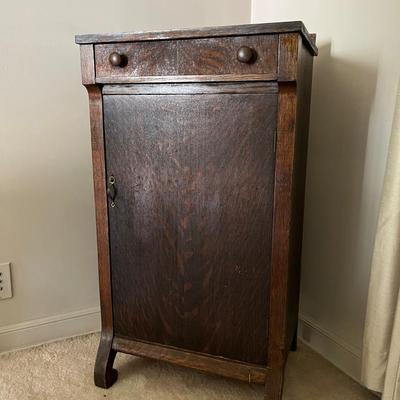 Antique Tiger Oak Cabinet 